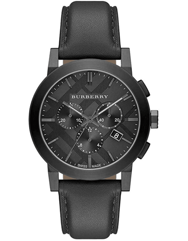 Burberry The City Men's Black Leather Watch BU9364 - WatchStatus Ltd