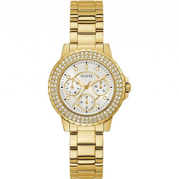 Guess Crown Jewel Watch Ladies Gold GW0410L2 - WatchStatus Ltd