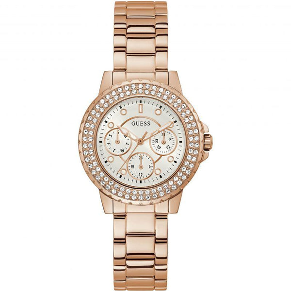 Guess Crown Jewel Watch Ladies Rose Gold GW0410L3 - WatchStatus Ltd
