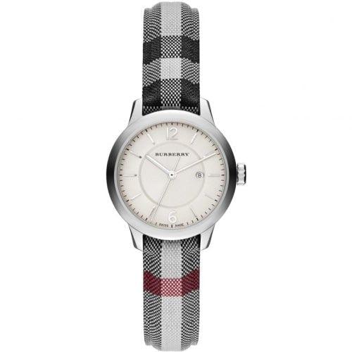Burberry The Classic Watch Ladies Horseferry Leather Silver BU10103