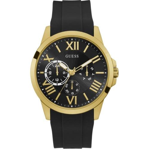 Guess Orbit Men’s Black Rubber 46mm Watch GW0012G2 - Watches