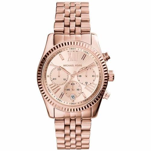 Michael Kors MK5569 Ladies Lexington Rose Gold Chronograph Watch - WATCHES