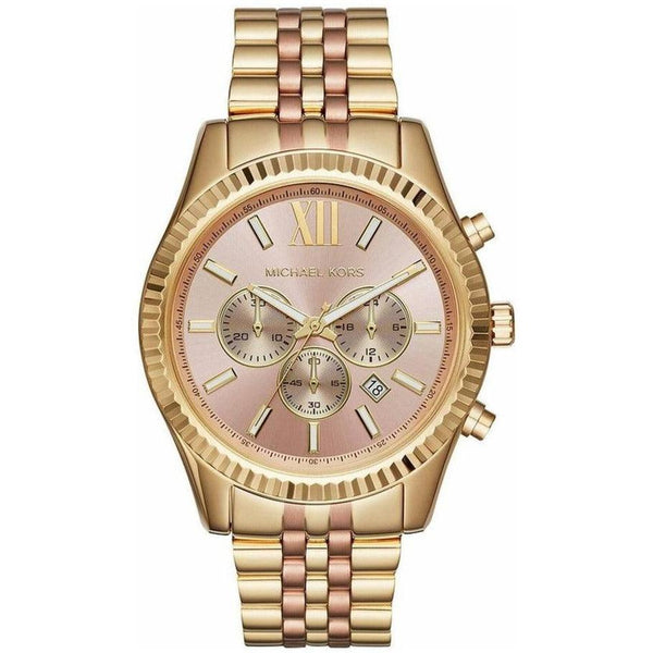 Michael Kors Lexington Gold Chronograph Watch MK6473 - WatchStatus Ltd