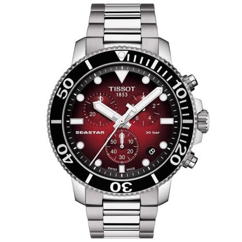Tissot Seastar 1000 Men’s Red Gradient Chronograph Watch T120.417.11.421.00 - Watches