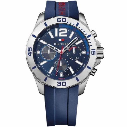 Tommy Hilfiger Men's Watch Chronograph Cool Sport Blue 1791142 - Watches & Crystals