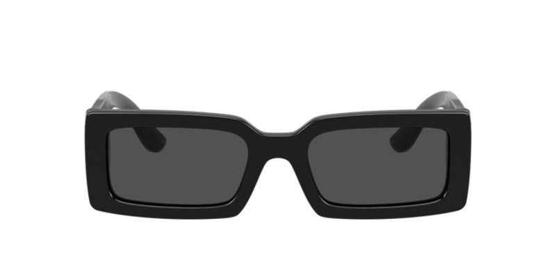 Dolce & Gabbana Ladies Rectangular Sunglasses Black DG4447B