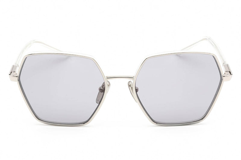 Prada Ladies Sunglasses Silver with Purple Lens Square PR56YS-1BC09M - WatchStatus Ltd