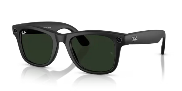 Ray-Ban Meta Wayfarer Sunglasses Black Frame Green Lens RW4008 601S1M53