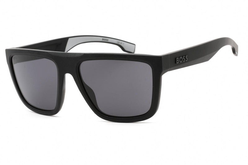 Boss 1451/S Men's Black Rectangular Sunglasses 0O6W - WatchStatus Ltd