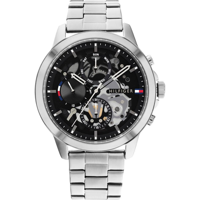 Tommy Hilfiger Watch Men's Silver Skeleton 1710477 - WatchStatus Ltd