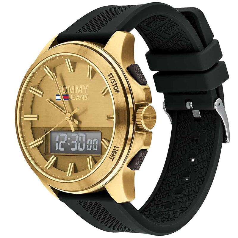 Tommy Hilfiger Men's Analogue/Digital Watch Gold 1791122 - WatchStatus Ltd