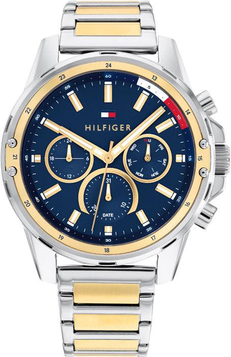 Tommy Hilfiger Mason Watch Men's Silver/Gold 1791937 - WatchStatus Ltd