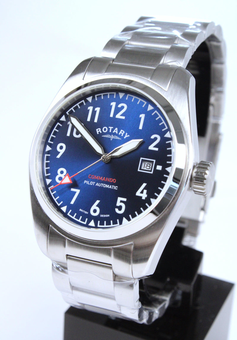 Rotary Commando Men's Watch Blue Dial Automatic GB05470/52 - WatchStatus Ltd