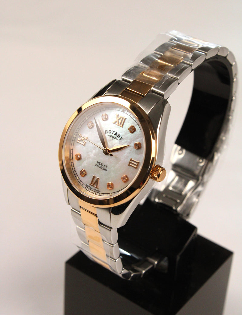 Rotary Henley Diamond Ladies Watch Two Tone LB05112/41/D - WatchStatus Ltd
