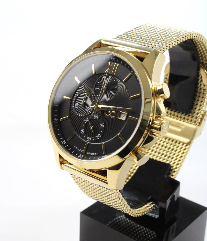 Gc Executive Men's Watch Gold Chronograph Y27008G2MF - WatchStatus Ltd