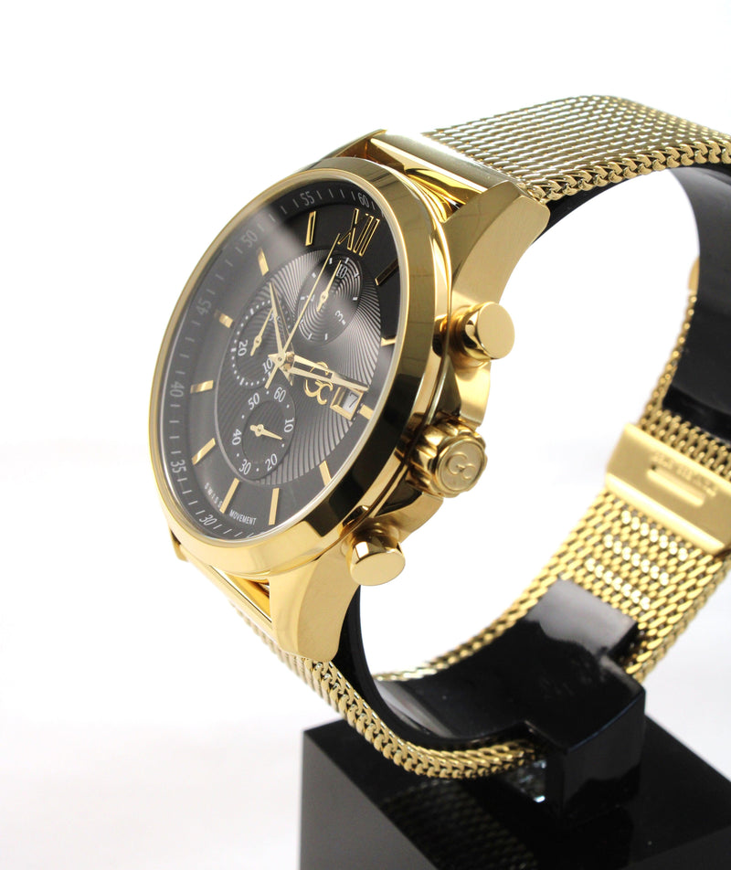 Gc Executive Men's Watch Gold Chronograph Y27008G2MF - WatchStatus Ltd