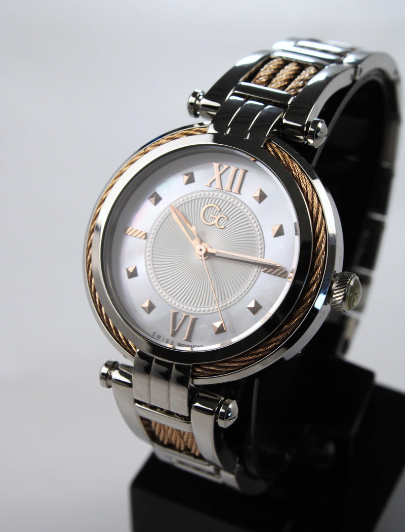 GC CableBijou Ladies Two-tone Watch Y56003L1MF - WatchStatus Ltd