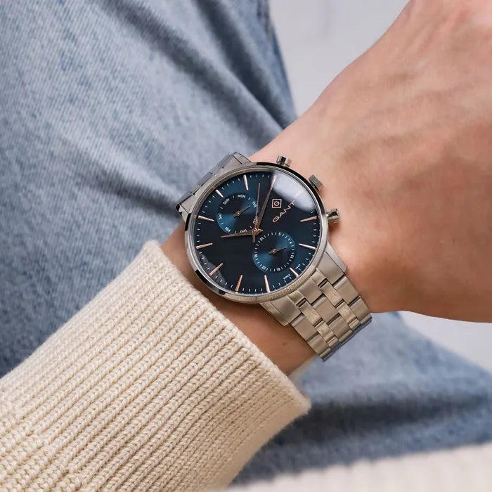 GANT Park Hill Day-Date II Men's Watch Blue Silver GTG121010