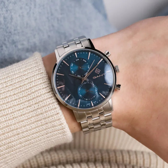 GANT Park Hill Day-Date II Men's Watch Blue Silver GTG121010