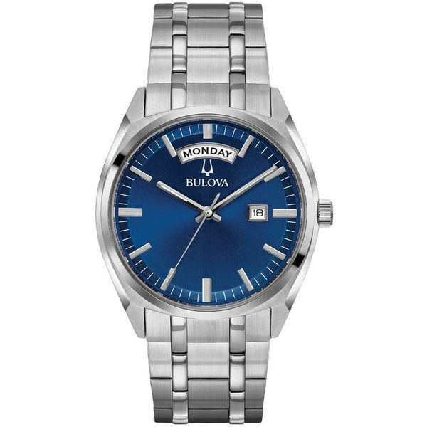 Bulova Surveyor Men's Watch Blue Day-Date 96C125
