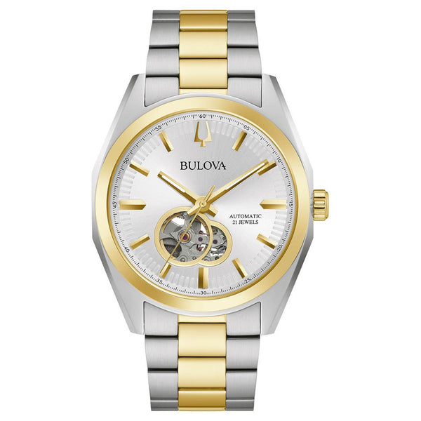 Bulova Surveyor Men's Watch Heartbeat Two-Tone Automatic 98A284