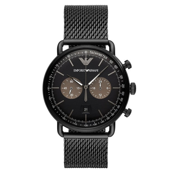 Emporio Armani Aviator Men's Watch Black Chronograph AR11142