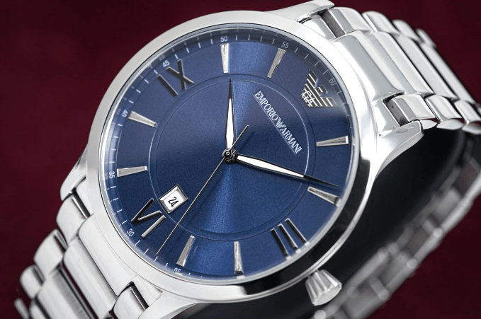 Emporio Armani Giovanni Men's Blue Dial Watch AR11227 - WatchStatus Ltd