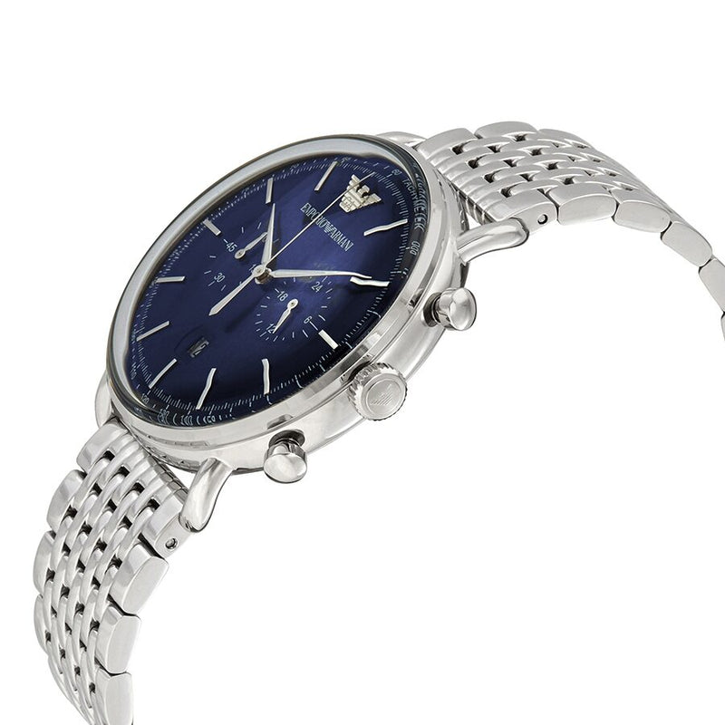 Emporio Armani Aviator Men's Watch Blue Dial Chronograph Watch AR11238