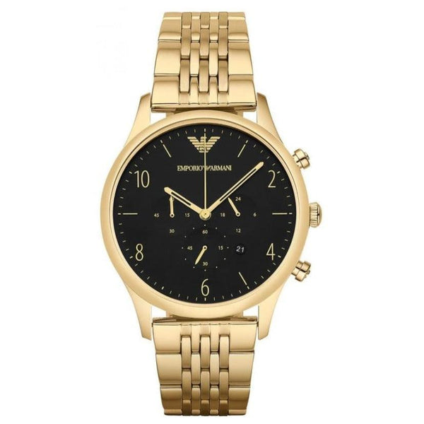 Emporio Armani Beta Men's Gold Chronograph Watch AR1893 - WatchStatus Ltd
