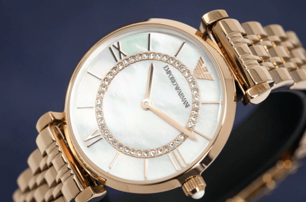 Emporio Armani Gianni Ladies Rose Gold Watch AR1909 - WatchStatus Ltd