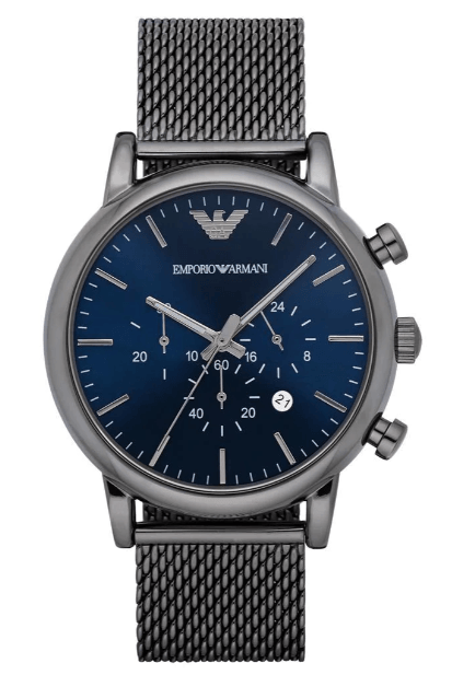 Emporio Armani Luigi Men's Gunmetal Chronograph Watch AR1979 - WatchStatus Ltd
