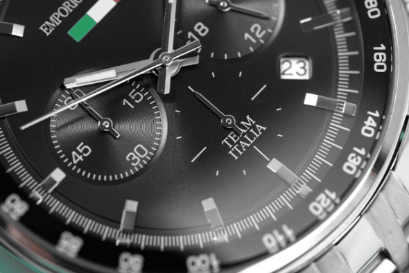 Emporio Armani Men's Watch Team Italia Black Dial Chronograph AR5983 - WatchStatus Ltd