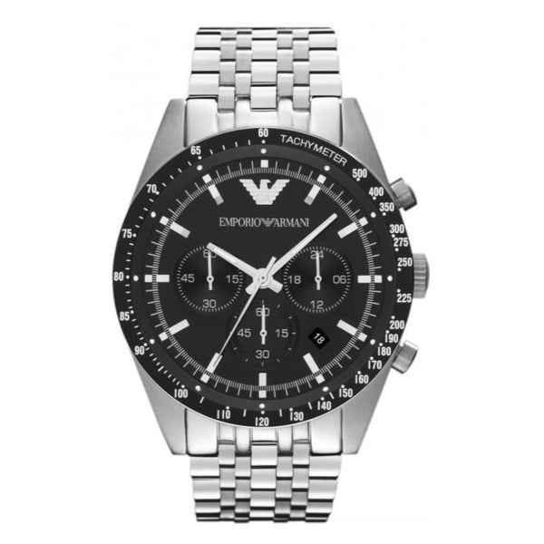 Emporio Armani Tazio Watch Black Dial Chronograph AR5988