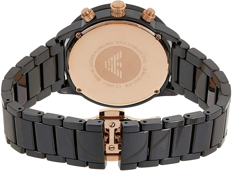 Emporio Armani Mario Men's Watch Ceramica Black Chronograph AR70002