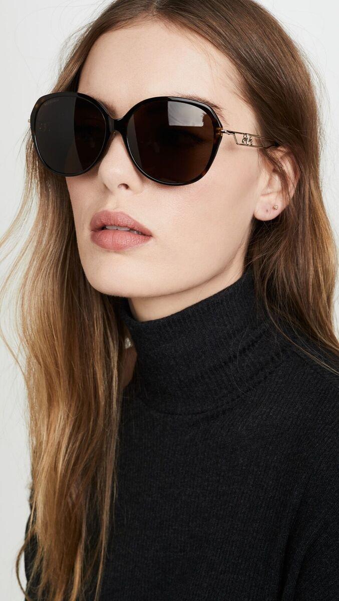 Balenciaga BB0058SK-001 Ladies Oval Black Sunglasses - WatchStatus Ltd