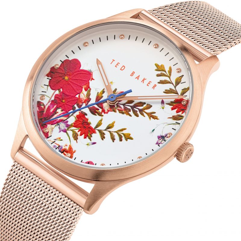 Ted Baker Phylipa Watch Ladies Rose Gold Floral BKPBGS013UO