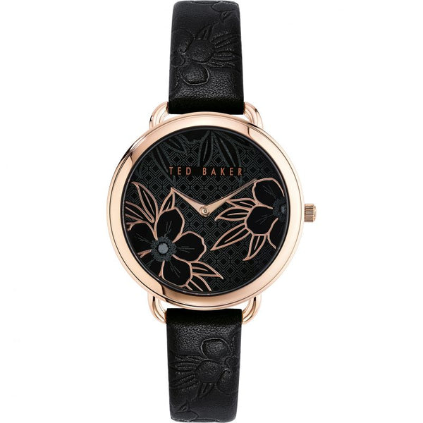 Ted Baker Ladies Watch Black Leather BKPHTS007UO