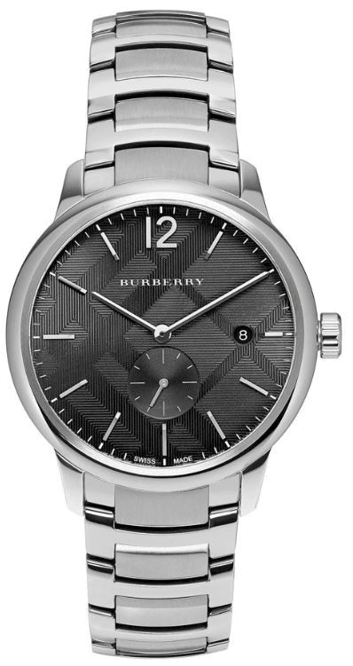 Burberry The Classic Watch Men's Silver / Black BU10005 - WatchStatus Ltd