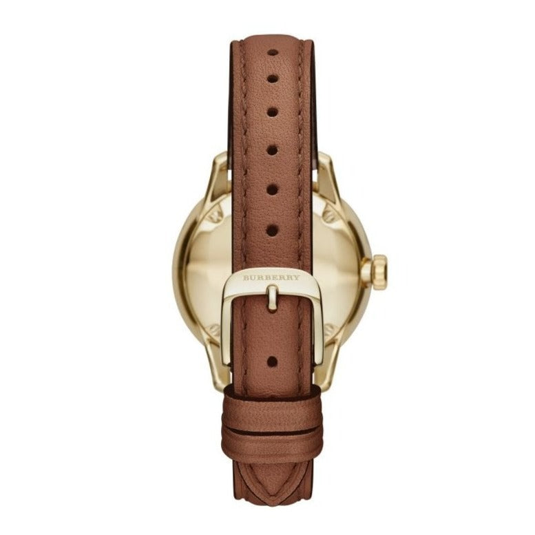 Burberry The Classic Ladies Watch Gold / Brown Leather BU10101