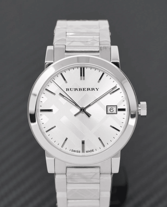 Burberry The City Watch Silver Nova Check BU9037 - WatchStatus Ltd