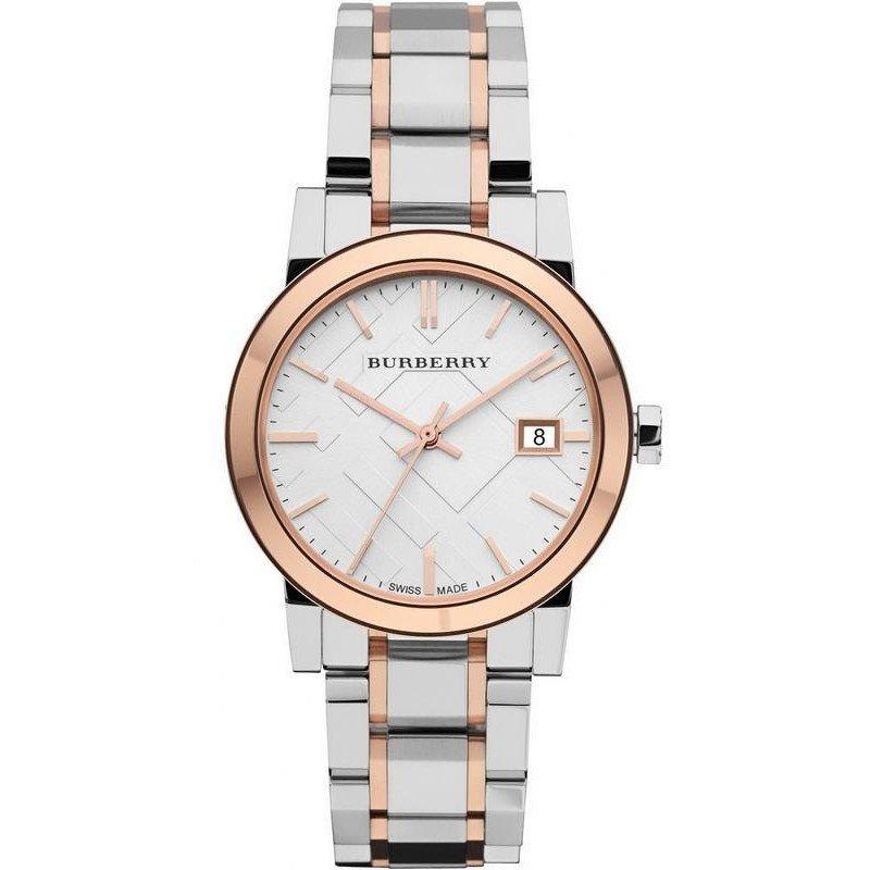 Burberry The City Watch Ladies Silver / Rose Gold BU9105