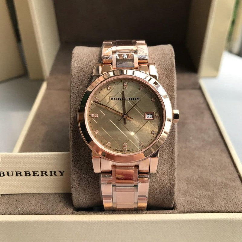 Burberry The City Ladies Watch Rose Gold BU9126 - WatchStatus Ltd