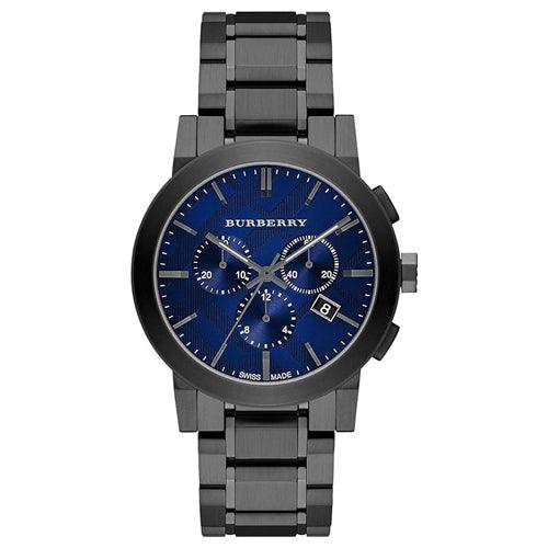 Burberry The City Men's Watch Black with Blue Dial Chronograph BU9365 - WatchStatus Ltd