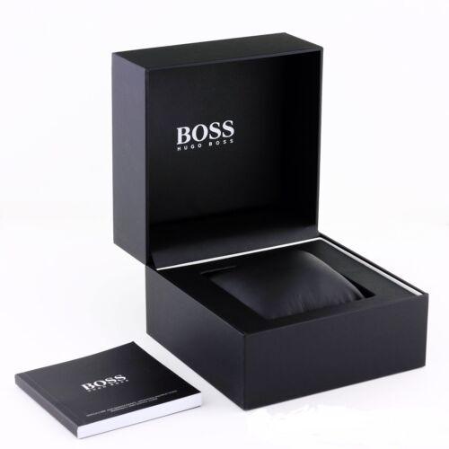 BOSS Grand Prix Watch Men's Black/Blue Leather Chronograph HB1513563 - WatchStatus Ltd