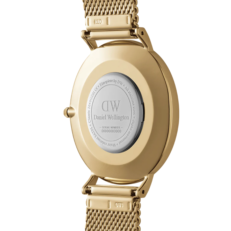 Daniel Wellington Classic Mesh Men's Watch Gold Black Dial DW00100631