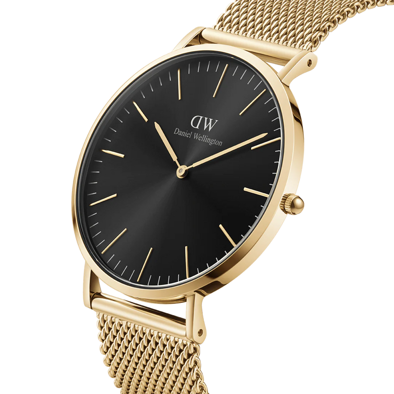 Daniel Wellington Classic Mesh Men's Watch Gold Black Dial DW00100631