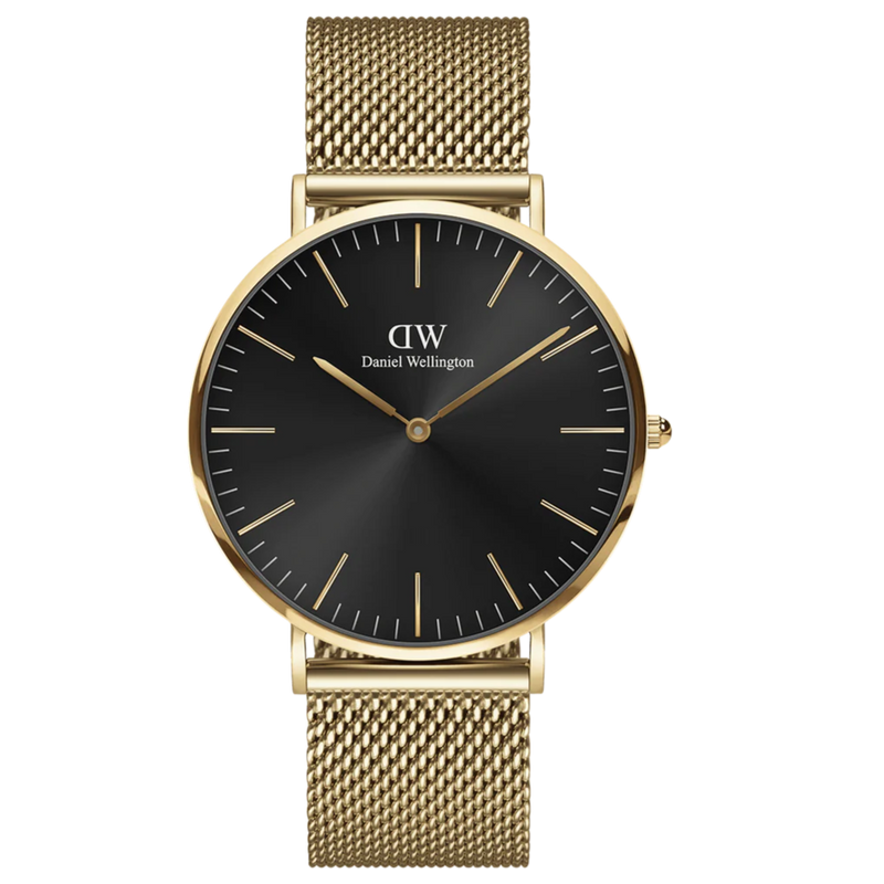 Daniel Wellington Classic Mesh Men's Watch Gold Black Dial DW00100631