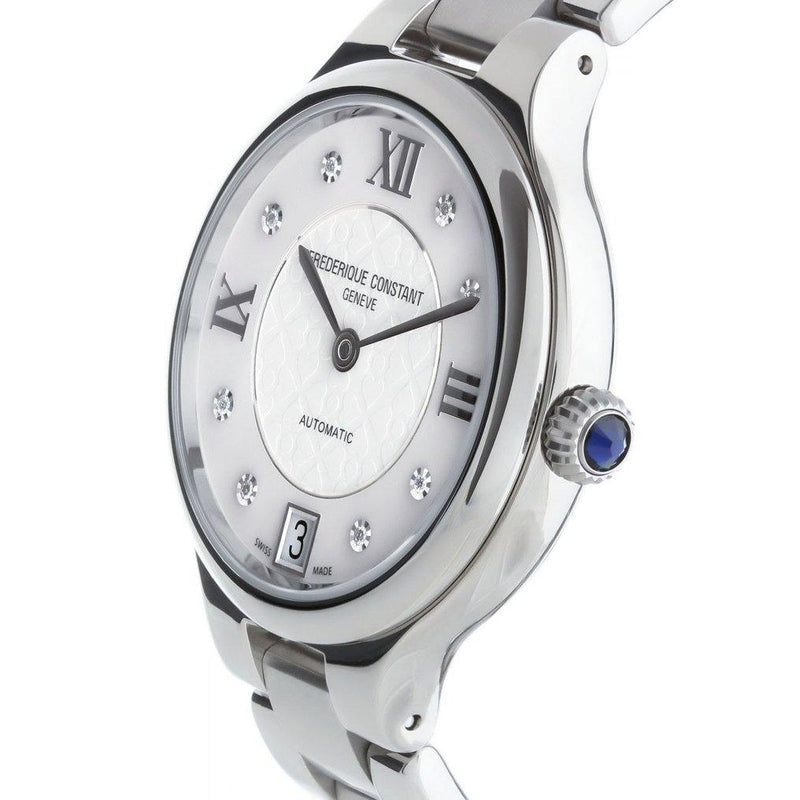 Frederique Constant Classic Delight Watch Ladies Diamond Silver FC-306WHD3ER6B - WatchStatus Ltd