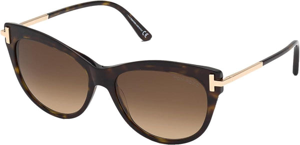 Tom Ford Kira Cat-Eye Havana Ladies Sunglasses FT0821-52H - WatchStatus Ltd