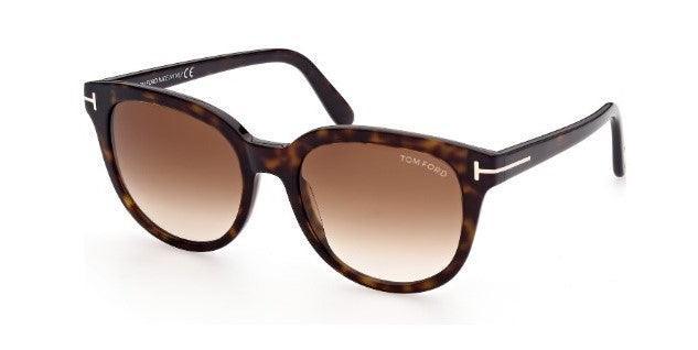 Tom Ford Olivia Round Havana Ladies Sunglasses FT0914-52F - WatchStatus Ltd